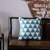 Seafoam Blue Geometric Pillow Covers