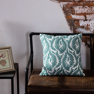 Seafoam Blue Geometric Pillow Covers