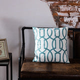 Seafoam Blue Geometric Pillow Covers