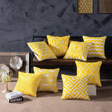 Burst of Yellow Embroidered Pillow Covers