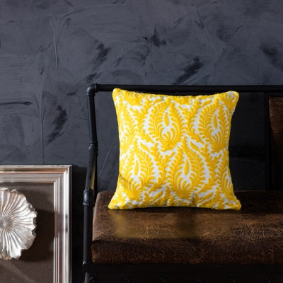 Burst of Yellow Embroidered Pillow Covers