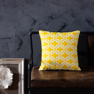 Burst of Yellow Embroidered Pillow Covers