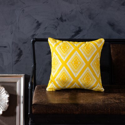 Burst of Yellow Embroidered Pillow Covers