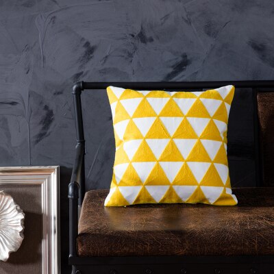 Burst of Yellow Embroidered Pillow Covers