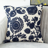 The Jacobean Floral Embroidered Pillow Cover