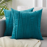 Bisou Velvet Striped Pillow Cover