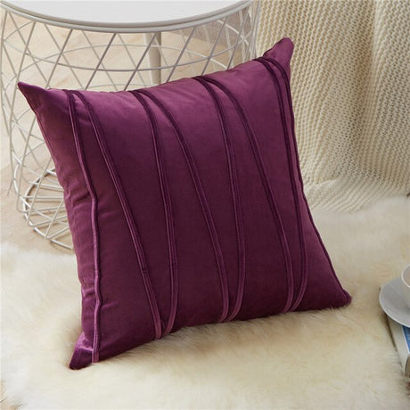 Bisou Velvet Striped Pillow Cover