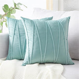 Bisou Velvet Striped Pillow Cover