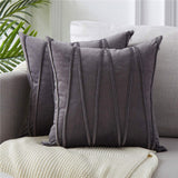 Bisou Velvet Striped Pillow Cover