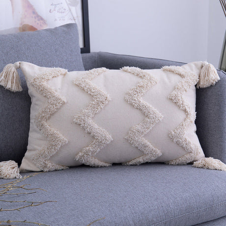 Saffron Tassel Pillow Cover