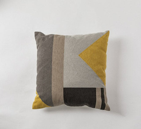 Geometry in Yellow Pillow Covers