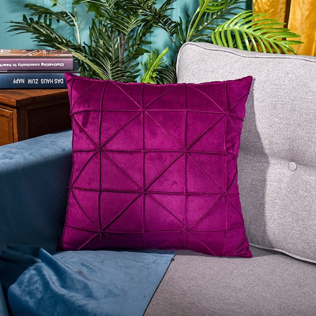 Ventana Window Pane Velvet Pillow Cover