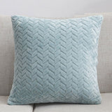 Chevron Solid Velvet Pillow Cover