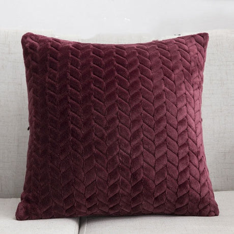 Chevron Solid Velvet Pillow Cover