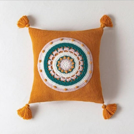 The Crochet Mandala Pillow Cover