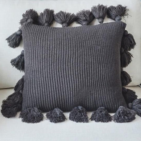 The Deluxe Tassel Knitted Pillow Cover