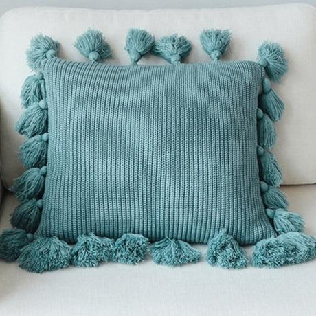 The Deluxe Tassel Knitted Pillow Cover