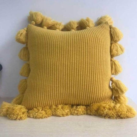 The Deluxe Tassel Knitted Pillow Cover