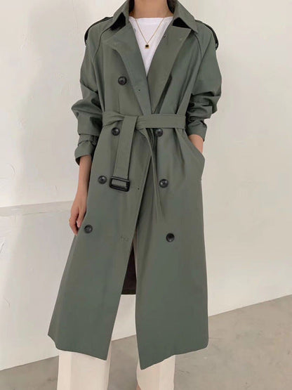 Trench Double Breasted Windbreaker Long Coat