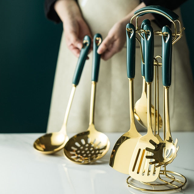 Verde Golden Utensil Set