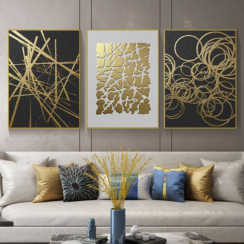 Gia Golden Twig Canvas Prints