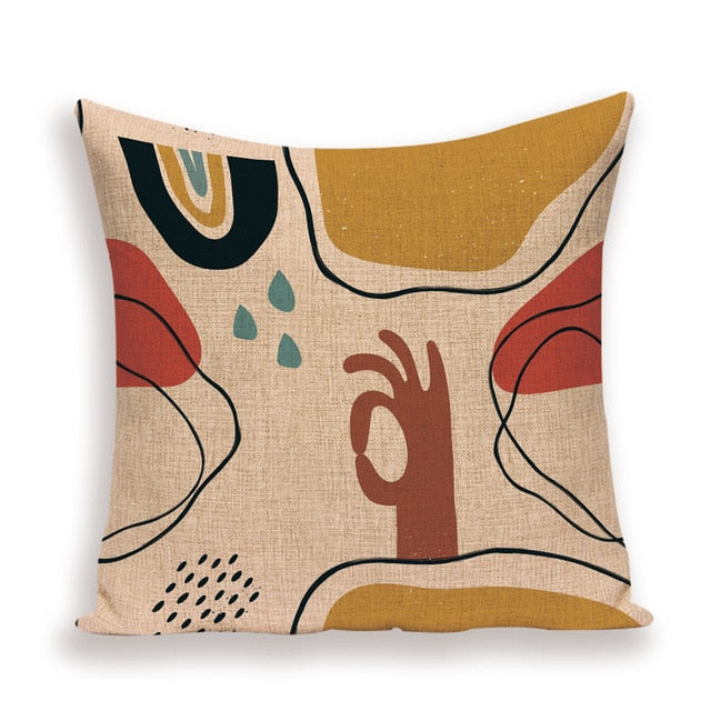 Kvinna Art Linen Pillow Covers