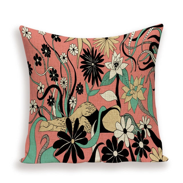 Kvinna Art Linen Pillow Covers