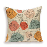 Kvinna Art Linen Pillow Covers