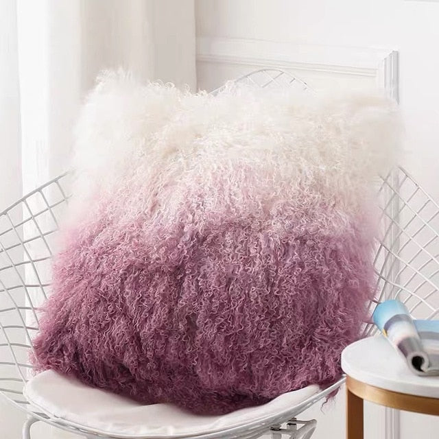 Ombre mongolian pillow sale