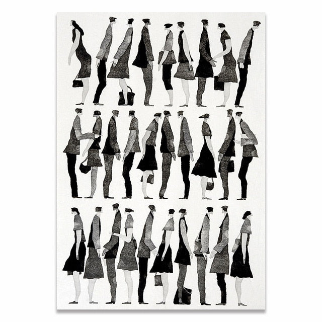 The Crowd Canvas Prints