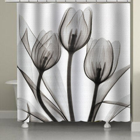 Positivity Flower Shower Curtains