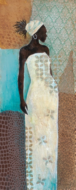 Vintage Africa Wall Art Canvas Posters and Prints Black Woman Oil Painting Aisle Living Room Wall Pictures Bohemian Decor Cuadro