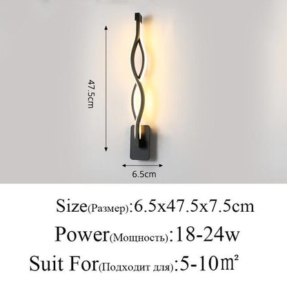 Twisted LED Wall Lamp