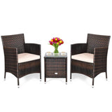 3 Piece Rattan Wicker Furniture Set