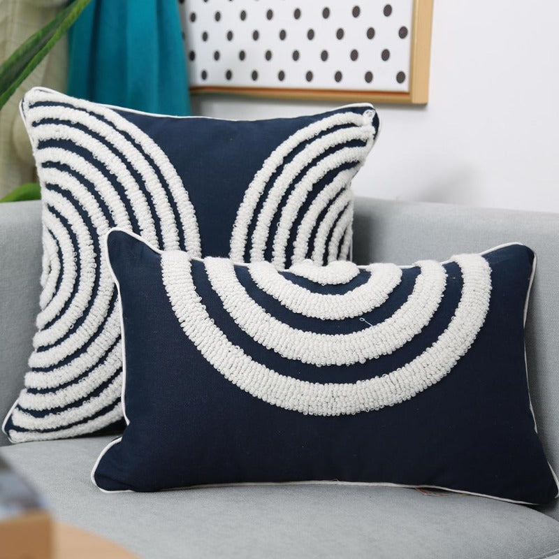 The Concentric Circle Embroidered Pillow Cover Collection