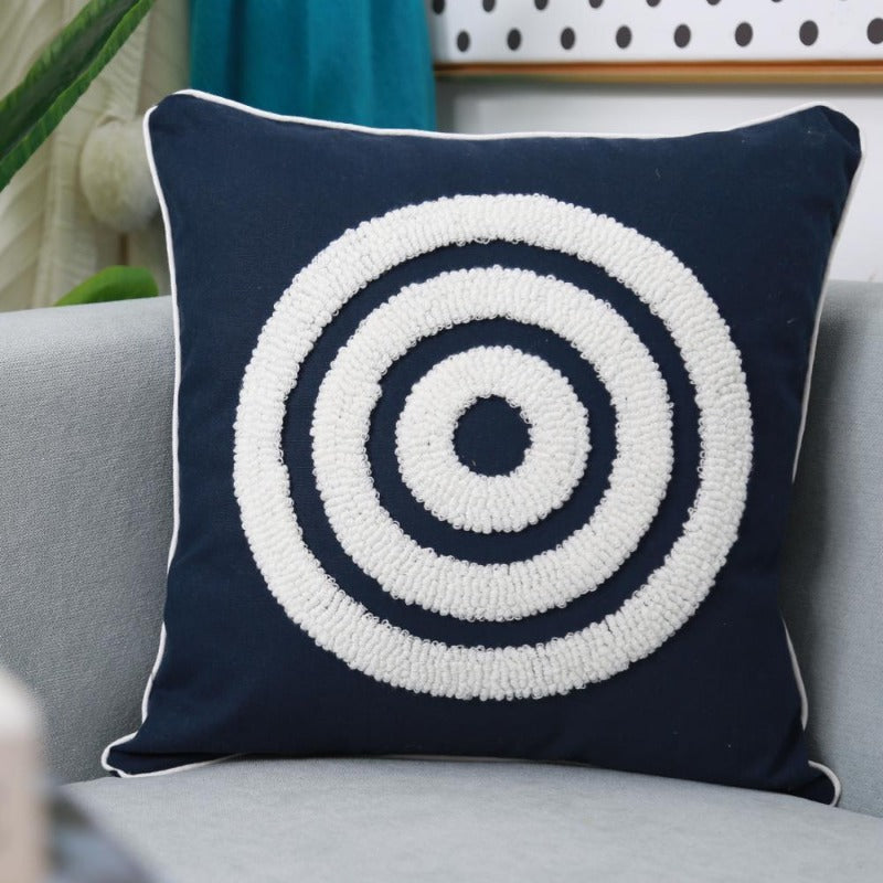 The Concentric Circle Embroidered Pillow Cover Collection