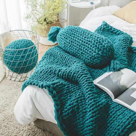 Yana Chunky Hand Knitted Blanket