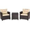 3 Piece Patio Rattan Furniture Set