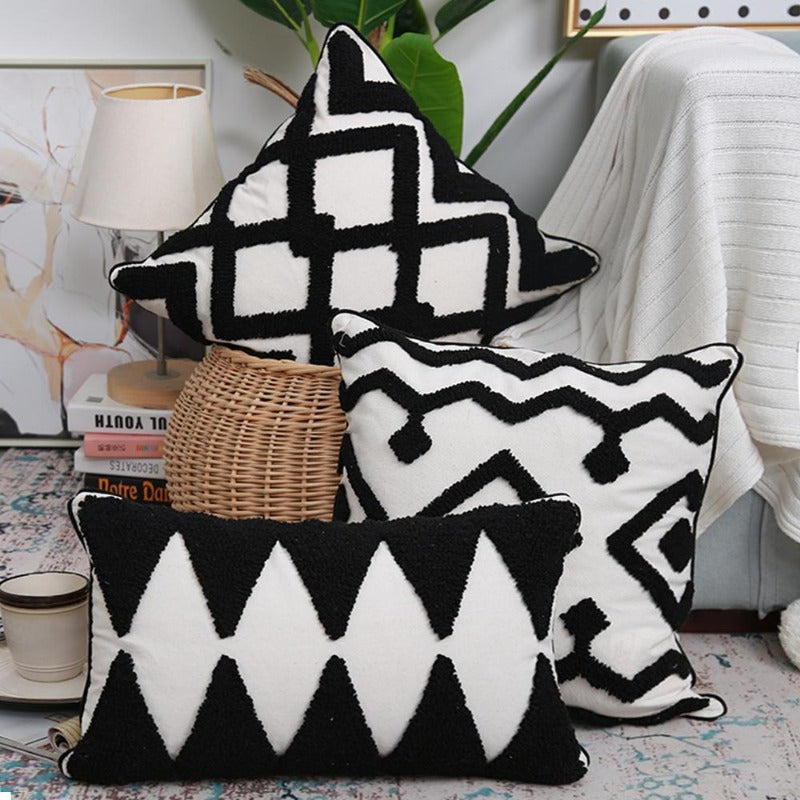 The Moroccan Monochrome Pillow Cover Collection