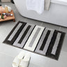 Kary Striped Microfiber Bath Mats