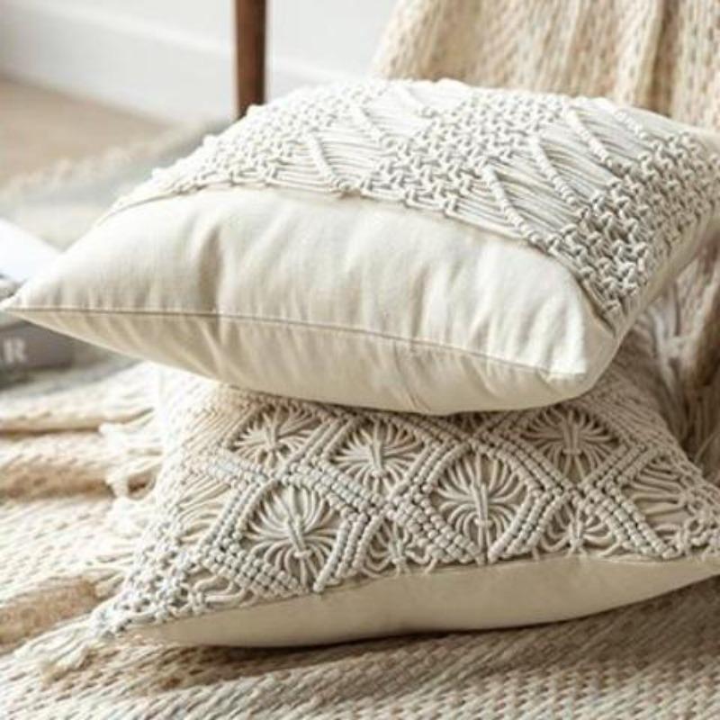 The Boho Romance Macramé Pillow Cover Collection