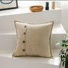 The Buttoned-Up Linen Pillow Cover