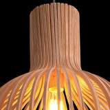 Modern Wood Birdcage Pendant Light