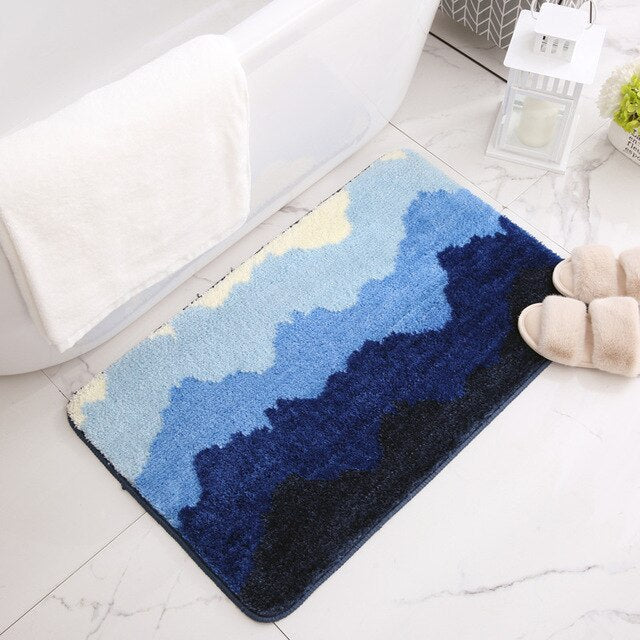 Alpine Mountain Landscape Bath Mats