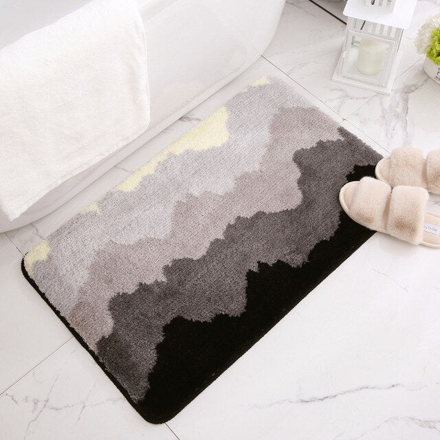 Alpine Mountain Landscape Bath Mats