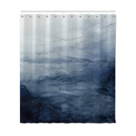 Mountains in Blue Shower Curtains