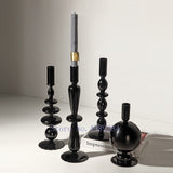 Onyx Glass Candle Holders