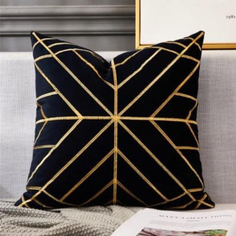 The Gilded Luxury Geo Velvet Pillow Cover Collection