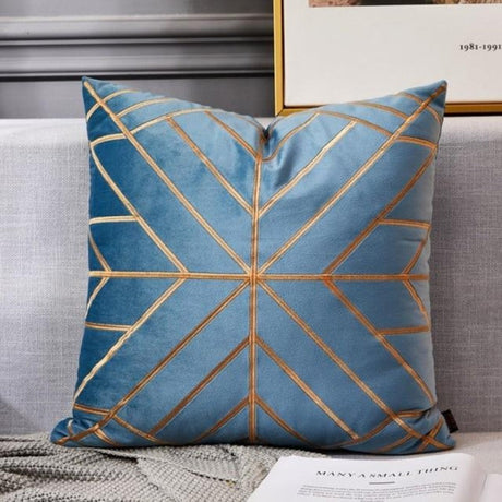 The Gilded Luxury Geo Velvet Pillow Cover Collection