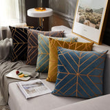 The Gilded Luxury Geo Velvet Pillow Cover Collection